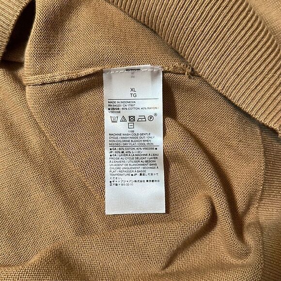 BR XL Tan Lightweight Fine Knit Crewneck Pullover Sweater - Picture 10 of 11